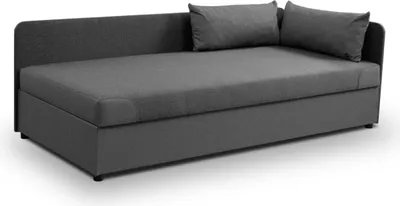 Obrázek produktu pro Válenda 90x200 - Dětská postel a pohovka - Šedá - Úložný prostor - Bonell pružiny - Pohovka s opěrkami