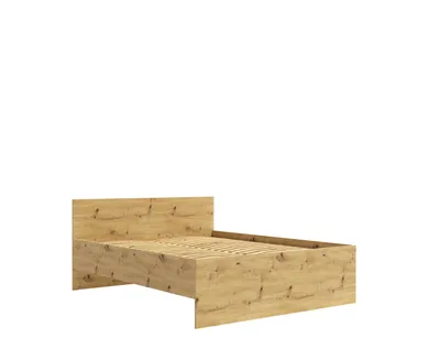 Produktbild von FurMeb24 Bett Maxione - 163,4 x 85 cm - Artisan Eiche + Matratze