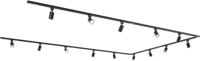 Image de HOFTRONIC - Kit système de rails Taros 14 spots Forme en U IP20 Noir