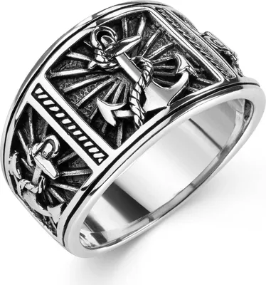 Produktbild von MATERIA by Matthias Wagner Anker Ring Herren 925 Sterling Silber breit 57 59 62 65 67 inkl. Schmuckbox SR-4