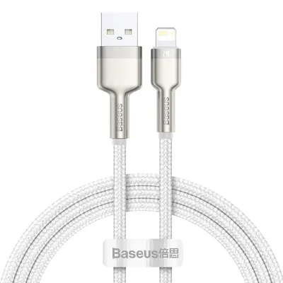 Zdjęcie produktu dla Kabel USB la Lightning Baseus Cafule, 2.4A, 1m (biały)
