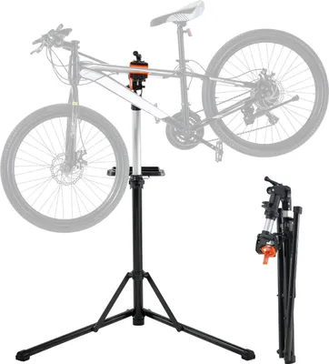 Produktbild von Fahrradreparaturständer Fahrradmontageständer, Reparaturständer für Fahrräder, Schwerlast-Montageständer 30 kg, 102-160 cm Höhenverstellbarer Fahrradständer mit 360° Drehbar Klemmkopf