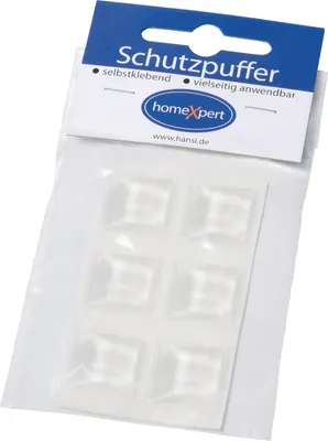 Produktbild von Schutzpuffer Clear 20,5 mm Kunststoff transparent Quadrat selbstklebend