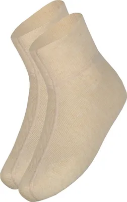 Produktbild von wobera Angora Fußwärmer oder Bettschuhe mit 75% Angora (Gr. 1 (35-37), Farbe: beige mit beigem Bündchen)