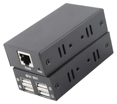 Image de Rallonge USB 2.0, transmission bidirectionnelle, alimentation POC, USB sur Ethernet, prise 100–240 V (UE)
