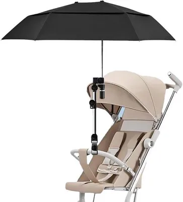 Image de Parasol pour poussette avec protection UV et réglage à 360 degrés