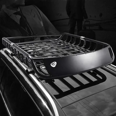 Produktbild von GOPLUS Dachkorb Auto, Universal Dachträger Gepäckträger aus Metall, 120x98x16,5cm Dachgepäckträger Gepäckkorb