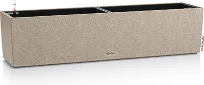 Produktbild von Kvetináč LECHUZA BALCONERA Stone 80 Sand beige | balkónový box so zavlažovaním a 2 vložkami na rastliny | vzhľad prírodného kameňa | 79 x 19 x 19 cm | 15661