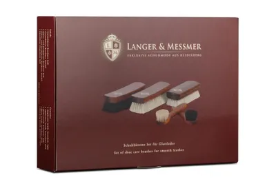 Produktbild von Langer & Messmer 5er-Set Schuhbürsten aus Ross- und Ziegenhaar