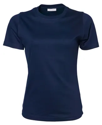 Produktbild von Tee Jays Damen Interlock T-Shirt, Rundhalsausschnitt, Kurzarm FK910 (2XL) (Marineblau)
