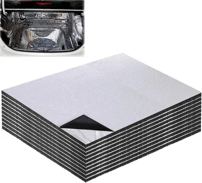 Immagine prodotto di Solidchoice - 10 tappetini isolanti in alluminio e butile per auto, autoadesivi, per l'isolamento acustico