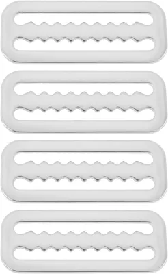 Produktbild von Tauchen Gewichtsgürtel-Clips aus Edelstahl, 4 Stück, 6x2,3 cm, für 5 cm Gurtband