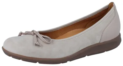 Produktbild von GABOR Damen Ballerina beige Rauleder - Größe: UK 6,5