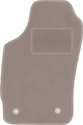 Produktbild von Fahrerfußmatte Velours beige passend für Peugeot 205 (1983-1998, Schrägheck) – mit Befestigungen – passgenau