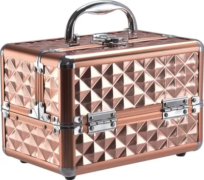Produktbild von COSTWAY Kozmetické puzdro so zrkadlom, hliníkové puzdro na make-up, puzdro na šperky Multi Case Gold