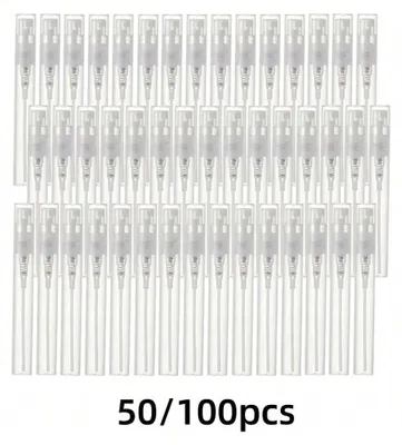 Immagine prodotto di Bottiglie in plastica a scatto, a prova di perdite, design portatile, 50 pezzi, trasparenti, capacità 5 ml