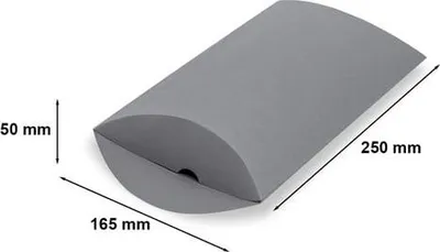 Zdjęcie produktu dla Pudełko Ozdobne Prezentowe Kartonik Poduszka 250x165x50 Szare L