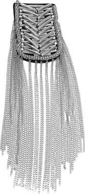 Produktbild von Schulter-Epaulette, bezauberndes dekoratives Kleidungszubehör, Quastenkette, dekorieren glänzende Schulterquasten, handgefertigtes Epauletten-Schmuckzubehör-Silber