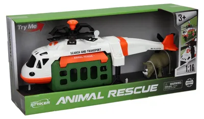 Productafbeelding van Speelgoedhelikopter voor dierenredding met licht en geluid - kunststof