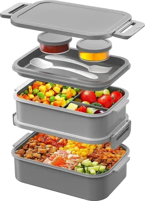 Image de Boîte à lunch WayEee 2130ml sans BPA anti-fuite pour le bureau, l'école