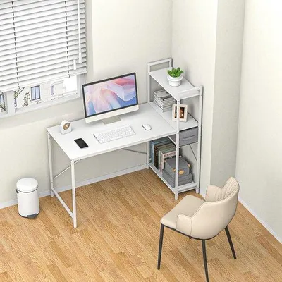 Produktbild von Schreibtisch PC Arbeitstisch 118x58cm schwarz einfacher Büro