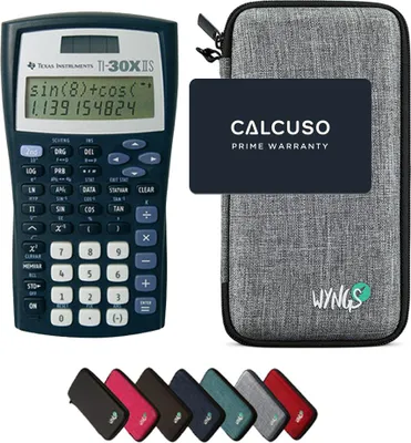 Produktbild von TI-30XIIS inkl. WYNGS Schutztasche Hellgrau - Wissenschaftlicher Taschenrechner - Basic Set