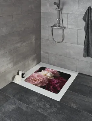 Zdjęcie produktu dla Mata prysznicowa Kleine Wolke ROSEMARIE Bordeaux 55 x 55 cm