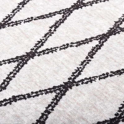 Immagine prodotto di Tappeto Lavabile 80x300 cm Nero e Bianco