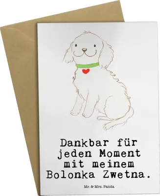 Produktbild von Mr. & Mrs. Panda Grußkarte Bolonka Zwetna Moment - Weiß - Geschenk, babykarte, dankeskarten, Tsvetnaya, osterkarten, einladungskarten, weihnachtskarten