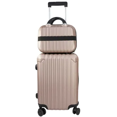 Produktbild von T24 2 in 1 Trolley Koffer mit Beautycase, Hartschale, gold