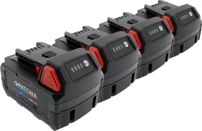Immagine prodotto di set di 4 batterie PATONA Platinum 18V per Milwaukee M18 con USB-C PD45W
