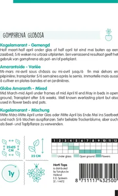 Produktbild von Kugelamarant Mischung | Blumensamen von Hortitops