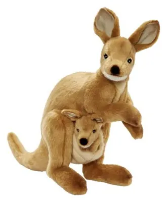 Produktbild von Hansa Plüschtier Wallaby- mit Baby, 38 cm hoch