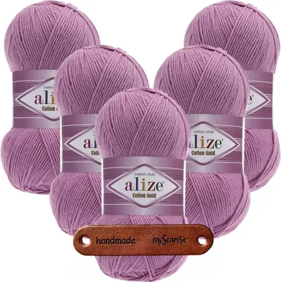 Produktbild von 5 x ALIZE Baumwolle Gold 98 Pink mit Label