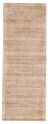 Produktbild von Viskoseteppich AVA Läufer Beige 80x600 cm | Moderner Teppich für Wohn- und Schlafzimmer