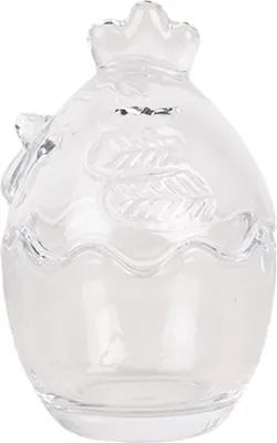 Produktbild von Clayre & Eef Glastopf Huhn Ø 6x9 cm Transparant Glas