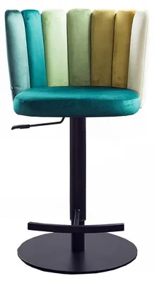 Produktbild von KAWOLA Barhocker JADA Drehstuhl höhenverstellbar Velvet grün