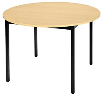 Produktbild von SODEMATUB Mehrzwecktisch buche, schwarz rund, Vierkantrohr schwarz, 110,0 x 110,0 x 74,0 cm