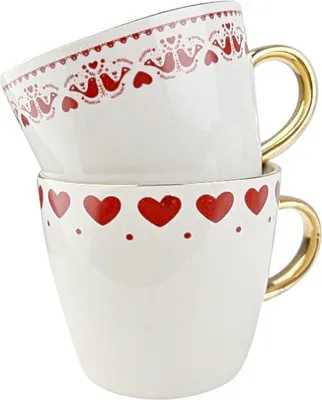 Produktbild von Bloomingville Jolly, Set, 0,3 l, Becher, Tee, Mehrfarbig, Steingut
