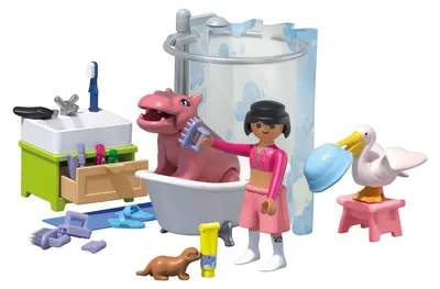 Productafbeelding van PLAYMOBIL 71950, Badset, geschikt voor kinderen vanaf 4 jaar, meerkleurig, plastic, AI-gegenereerde afbeelding