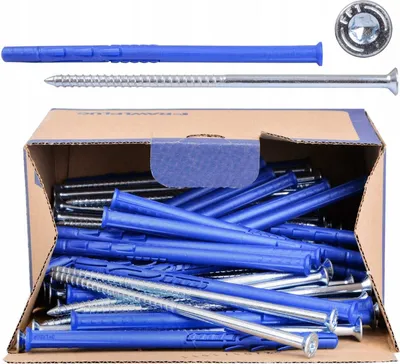 Obrázek produktu pro Rawlplug 10X80Mm Rámová Hmoždinka S Nálevkou, Šroub 7X87Mm 50Ks/Balení R-Ff1-N-10L080