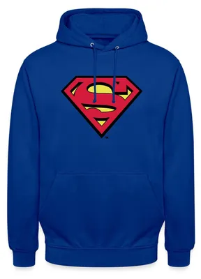 Produktbild von Spreadshirt DC Comics Superman Logo Original Karneval Uni Hoodie, XL, Royalblau