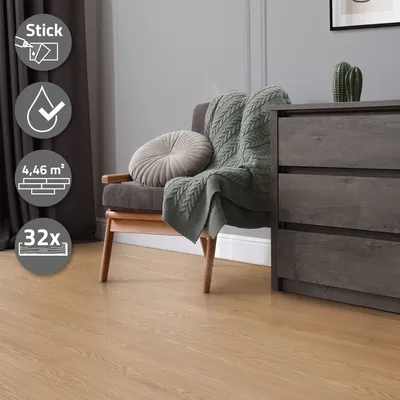 Obrázek produktu pro ML-Design Samolepicí PVC podlaha, 4,46 m²/32 vinylových prken, dub Sundance