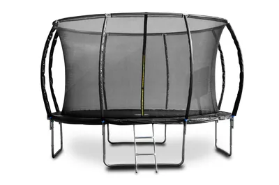 Immagine prodotto di Trampolino G21 SpaceJump, 366 cm, nero, con rete di sicurezza + gradini