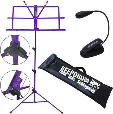 Immagine prodotto di keepdrum MUS2FL leggio viola con luce