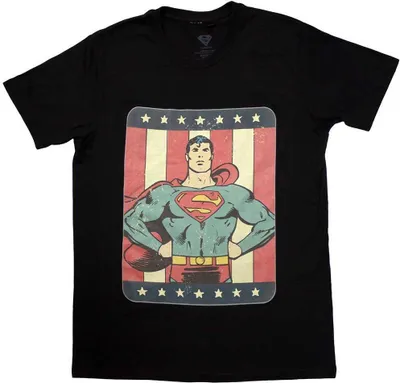 Obrázek produktu pro Superman - Tričko pro muže/dámy Uni RO11359 (L) (Černá)