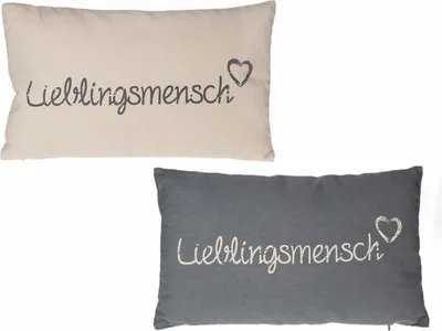 Produktbild von Deko-Kissen, Lieblingsmensch, mit Reissverschluss