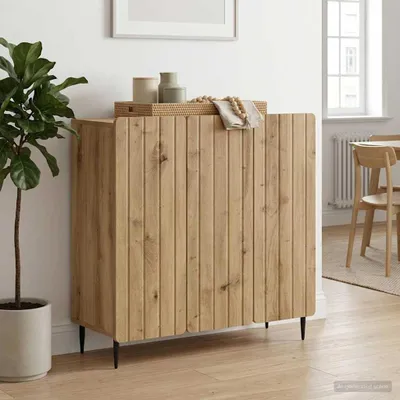 Obrázok produktu pre Maison Exclusive – Komoda Artisan z dubového dreva 89 x 34,5 x 82 cm, drevotrieska