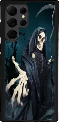 Produktbild von TPU Silikon Hülle für Samsung Galaxy S23 ULTRA Handy Cover Case Schutzhülle Handyhülle Bumper MOTIV 43 Sensenmann