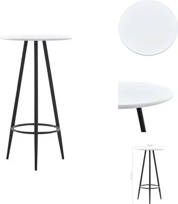 Produktbild von vidaXL Bartisch Weiß 60×107,5 cm MDF -  Esstische